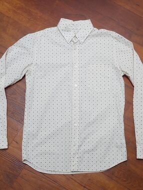 Men's Selected Homme Polka Dot Button Down Shirt Medium